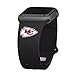 Game Time Kansas City Chiefs Silicone Sport Watch Band Compatible with Apple Watch (42/44/45mm Black)