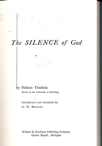 The Silence of God B00005XW6T Book Cover