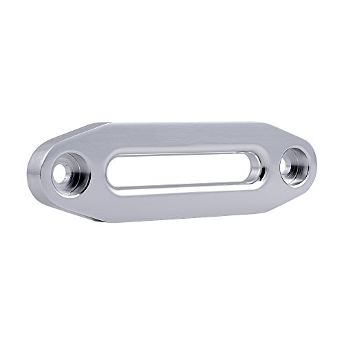 amopacorp Silver 6 inch High Grade Aluminum 3500lbs - 5500lbs Hawse Fairlead for Car SUV ATV UTV Pickup Truck Offroad Synthetic Winch Rope Cable