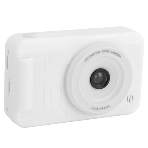 Fotocamera Digitale per Ragazzi e Ragazze Fotocamere Digitali Punta e Scatta Dual Lens HD 1080P Zoom 8X Messa a Fuoco Automatica Sensore CMOS Schermo da 2.4 pollici 40 mega pixel bianco