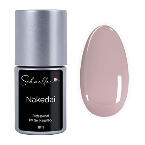 SN Schnellac Nakedai UV Nagellack nudefarben beige VEGAN Shellac Gel Nail Polish Lack Farbgel nude deckend 10 ml Cover
