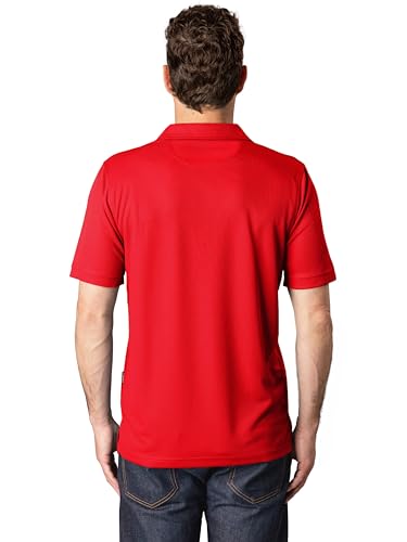 Image of FlowTech Men's Performance Polo Shirt DryMax Quick‑Dry Pinhead Texture Breathable Moisture‑Wick Odor‑Free