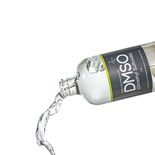 image for DMSO 8 oz. Glass Bottle Non-diluted 99.995% Pure Low Odor Pharma Grade