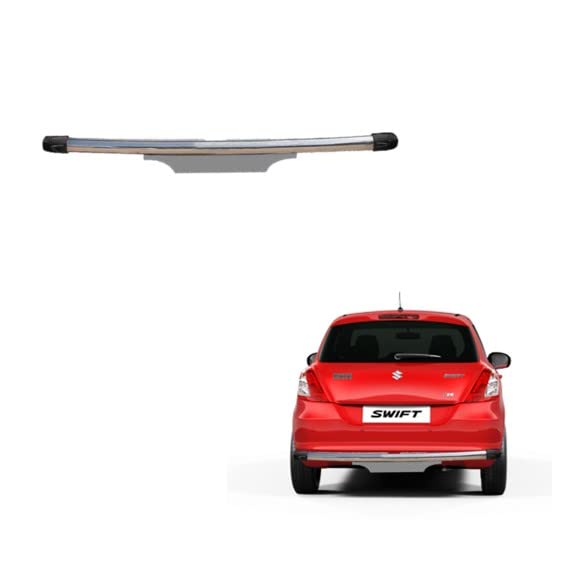 Image of Stainless Steel High Gloss Safety Rear Bumper Protector Sutaible for Maruti Suzuki Swift 2012-2017