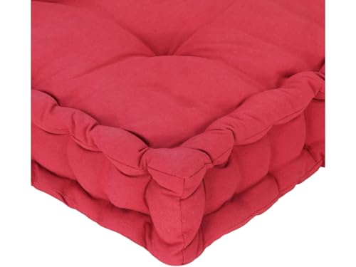 Image of ATOOTFUSION Cotton Box Mattress, 5-Inch Thick, Soft Foldable Floor Mattress Medium Firm, Single Bed Size 72x30X5 Inches (Red)