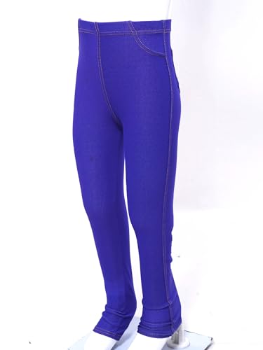 Kids Girls Jeggings Stretch Denim Pull-On Skinny Jeans Leggings Elastic Waist Denim Trousers Pencil Pants Bottoms4