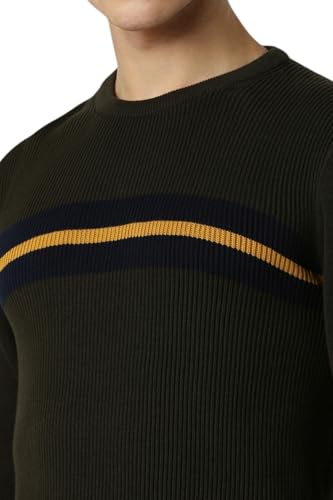 Image of Van Heusen Men's Luxury Sports Regular Fit Full Sleeve Crew Neck Sweater | Sophisticated Flair | Super Premium Fabric