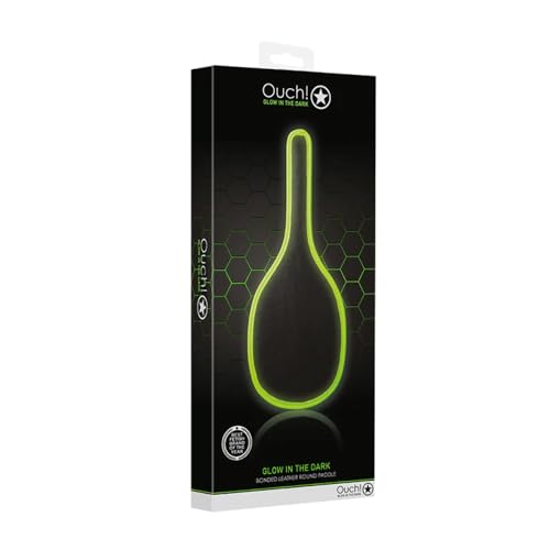 Raquette de paddle ronde neon green black luminescente pour sport de loisir extérieur