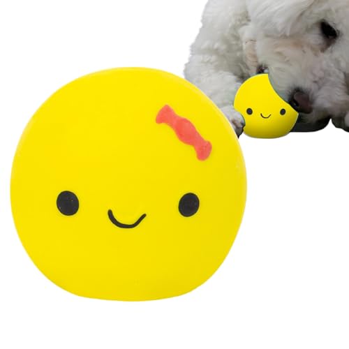 Eierbälle für Hunde, Spielzeug für Welpeneier | Quietschendes süßes Ei in Puppenform für Haustiere, Kauei aus Latex und Gummi - Vierfarbiger Hundeball mit quietschendem Ei für kleine und mittelgroße H