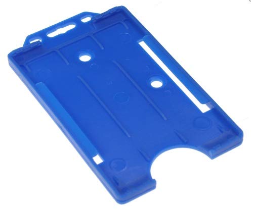 Identity-Plus: Light Blue Rigid Open Faced Single Sided Portrait ID Card Badge Pass Holder (25)