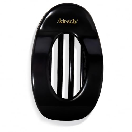 Kitsch Large Flat Claw Clip (Black, Single)