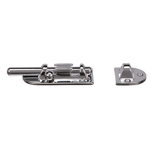 Seachoice Marine-Grade Barrel Bolt, Chrome-Plated Bronze, 4-7/16 in. X 1-7/8 in.