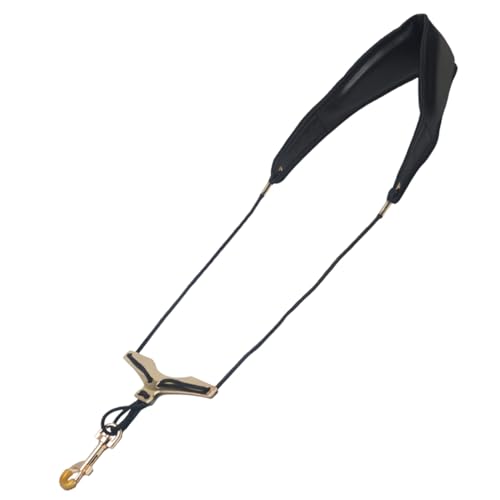 ERINGOGO Saxophone Strap with Metal Hook Sax Harness Saxophone Shoulder Strap Saxophone Neck Strap Leather Saxophone Strap