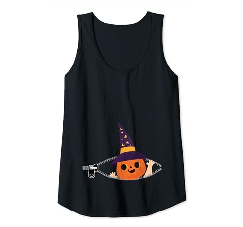 Anuncio de embarazo en Halloween Embarazada Camiseta sin Mangas