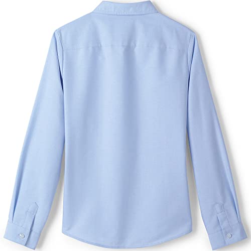 Lands' End Uniform Girls Long Sleeve Oxford Blue Kids 12 #TOP1