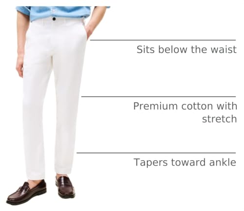 Image of Tommy Hilfiger Men's Stretch Cotton Chino Pants in Slim Fit