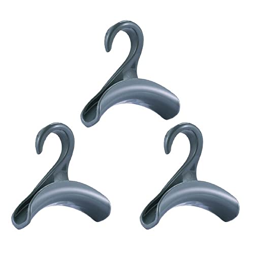 Image of AUGEN Purse Hanger Hook Bag Rack Holder Handbag Hanger Organizer Storage Over The Closet Rod Hanger for Storing and Organizing Purses, Backpacks, Satchels, Crossovers, Handbags, Tote(Grey, Pack of 3)