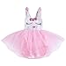 PRETYZOOM Baby Mädchen Ostern Tutu Kleid Kaninchen Mesh Rock Prinzessin Hase Outfit Party Cosplay Kostüm für Bankett Party Ball 100Cm Rosa