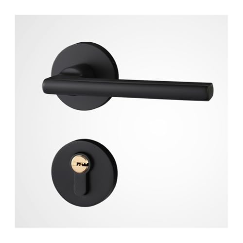 シンプルなアメリカンブラックの寝室のドアロック室内ドアタイプの部屋のドアハンドルサイレントハンドルロック(732021dumbblacksplitlock)