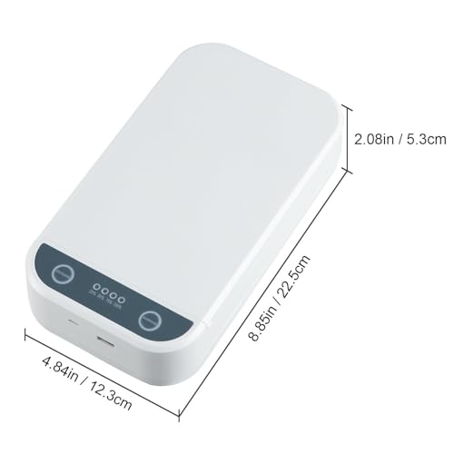 Image of Nail Tool Sterilizer Box Portable with Blue Light,USB Sterilizer Cleaning Box for Nail Salon, Tweezers, Jewelry, Phone, Manicure Tools