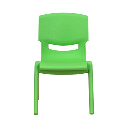 Image of Flash Furniture 10.5 in Plastic Stackable School Chair, Green, 10-Pack