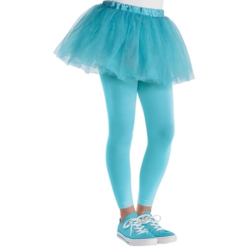 Turquoise Footless Tights (Pack of 1) - Soft, Stretchable, Stylish and Comfortable Perfect for Dance, Yoga, and Everyday Wear2