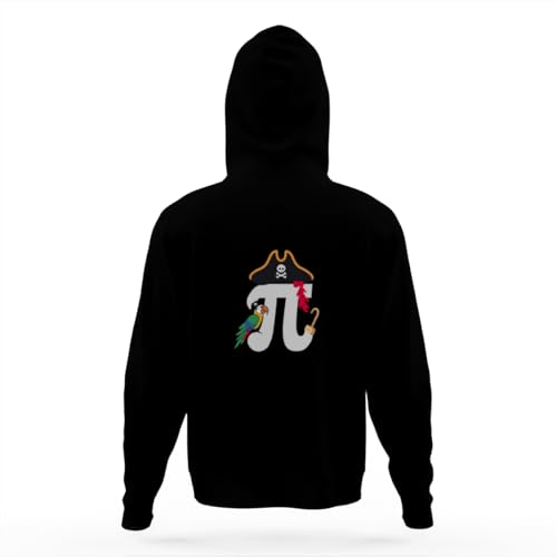 Retro Vintage Pirate Math Geek Funny Pi Day Hoodies for Teen Girls Boys Lightweight Kangaroo Pocket Sweatshirt4
