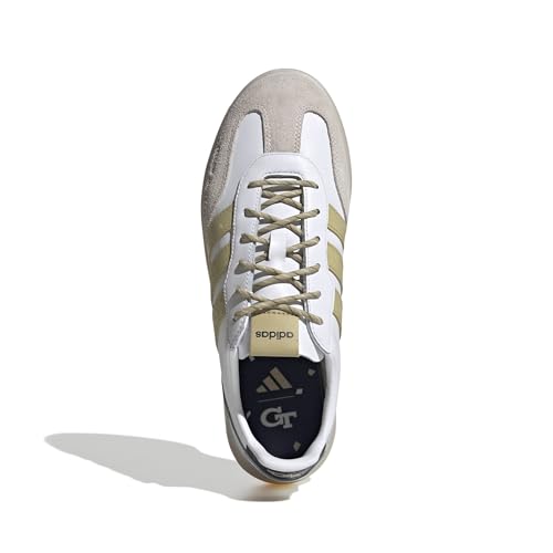 Image of adidas Men's NCAA Barreda Decode Sneaker, White /Team Sand /Collegiate Navy /Georgia Technical University, 9.5