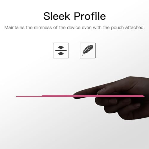 Image of MoKo Adhesive Pencil Case Holder Sticker for Apple Pencil, Watermelon Red | Elastic Pencil Pocket Pouch, Adhesive Sleeve, Attached to iPad Case, For Pro /USB-C /1st /2nd Gen and Similarly Stylus Pens