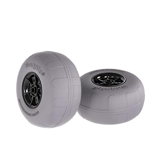 Bonnlo Replacement Balloon Wheels 12" Big Beach Sand Tires for Kayak Dolly Canoe Carts Buggy with Free Air Pump (2-Pack)