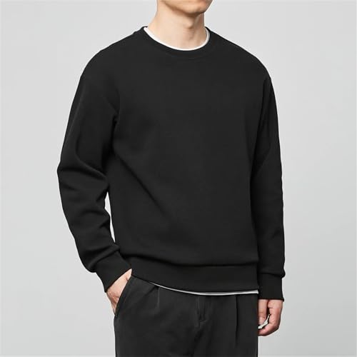 Men'S Casual Loose Pullover Tops O-Neck Long-Sleeved Warm and Soft Sweater3
