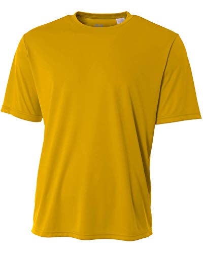 A4 Youth Short-Sleeve Cooling Performance Crew, Small, Gold2