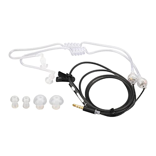 Auriculares de tubo de aire sin radiación binaurales portátiles de 3.5 mm para tablet y niños