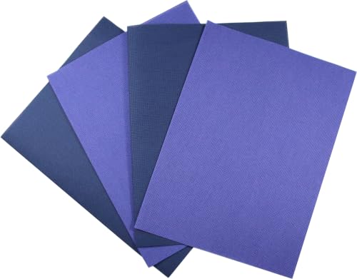 Image of KCS 4 /6 pc of 12 inch x 18 inch 18 Count Cotton Aida Cloth Cross Stitch Fabric (4 pc, Royal Blue+Navy Blue)