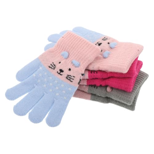 Guantes calientes de diseño de gato guantes térmicos para invierno Mipcase 3 pares