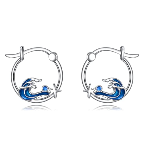 Boucles d'oreilles étoile de mer pour femme, le bijou d'été idéal en argent et zircone