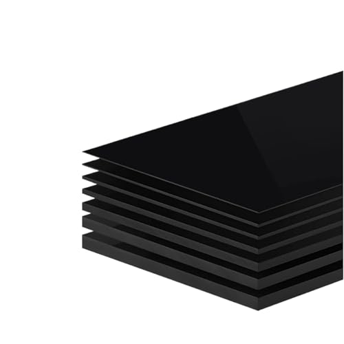 Panneau plastique PP noir plaque polypropylène 300x400x8mm pour support usinage et découpe