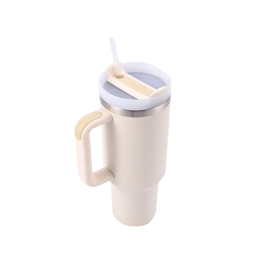 Gobelet de 40 onces avec anse isotherme en acier inoxydable pour café et glace