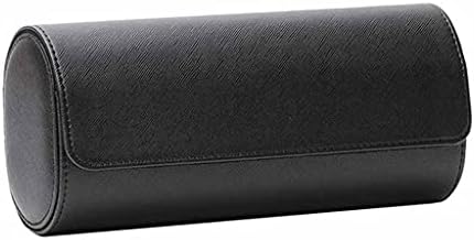 LUKEO 1Pc 3 Slots Watch Storage Box Chic Portable Vintage Watch Box Watch Case Watch Holder for Gift (Color : Black)