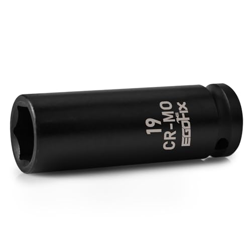 Image of 1 /2 inch Drive Deep Impact Socket, 19mm Socket, CR-MO, Metric, 6 Point