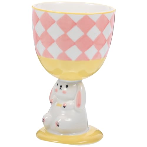 Homoyoyo Verres À Vin Lapin De Pâques Gobelet Bol De Crème Glacée Animal Mignon Calice À Vin Verres À Martini En Céramique Tasse À Cocktail Figurine D'animal À Pieds Tasses Cadeau De