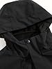 YOUTHUP Men's Waterproof Softshell Jackets Detachable Fleece Lining Jacket Hooded Outdoor Windproof Rain Coat(Black,3XL) #4