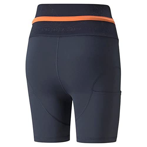 Puma Womens First Mile X 6" Biker Shorts Running Casual Pockets - Blue - Size L #TOP24