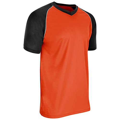 Maillot léger en maille Champro Bunt orange et noir pour entraînement de baseball jeune taille M