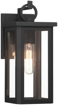 Crystorama Boadie 1 Light Matte Black Outdoor Sconce