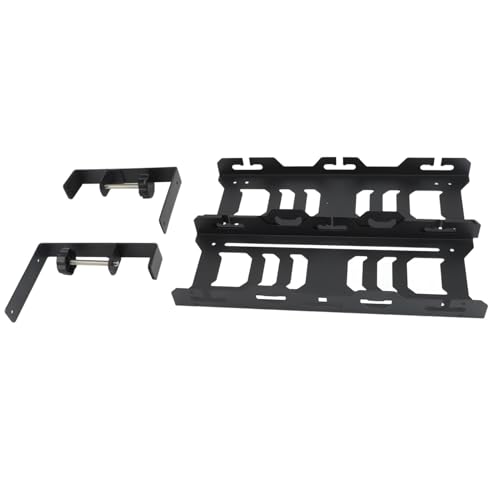 Bandeja organizadora de cables telescópica AYNEFY para debajo del escritorio, diseño negro minimalista, compatible con diferentes dispositivos electrónicos, para oficina y hogar