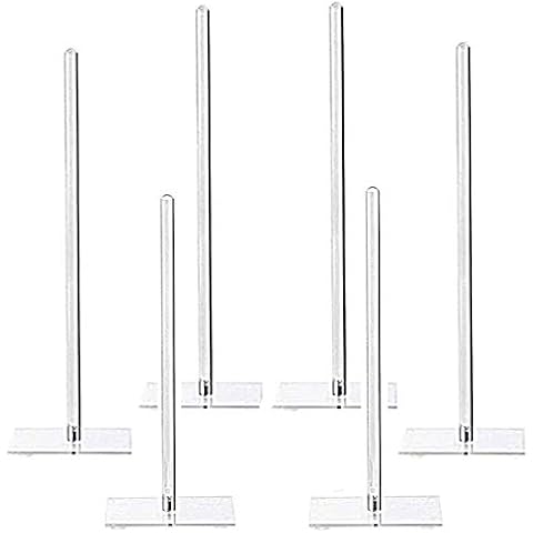 CY craft Acrylic Donut Stand 6 Pieces,Removable Clear Donuts Display Stand Bagels Holder for Party Wedding Birthday Treat Display Corner Decor,Non-slip Doughnut Bar 16 inch and 10 inch Cover