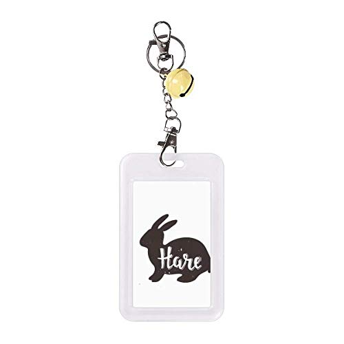 Badge de protection pour carte de crédit lièvre noir et blanc étui anti rfid