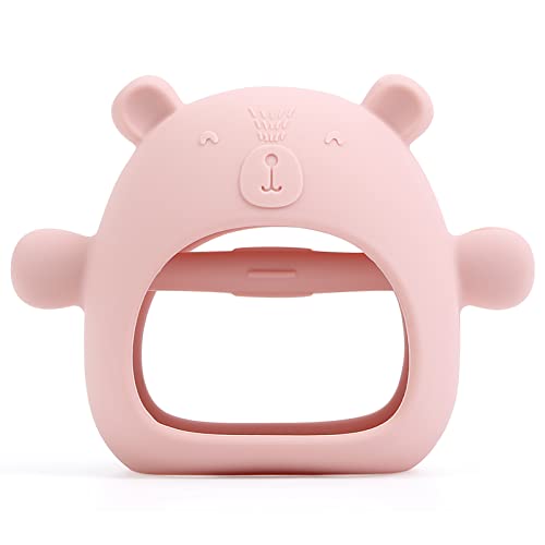 AULEGE Silicone Baby Teether Toy for Infants 3+ Months, Anti-Drop ...