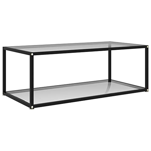 SKM Mesa de Centro Transparente Vidrio Templado 100x50x35 cm,Mobiliario,Mesas,Mesas Decorativas,Mesas de Centro,Transparente,322897